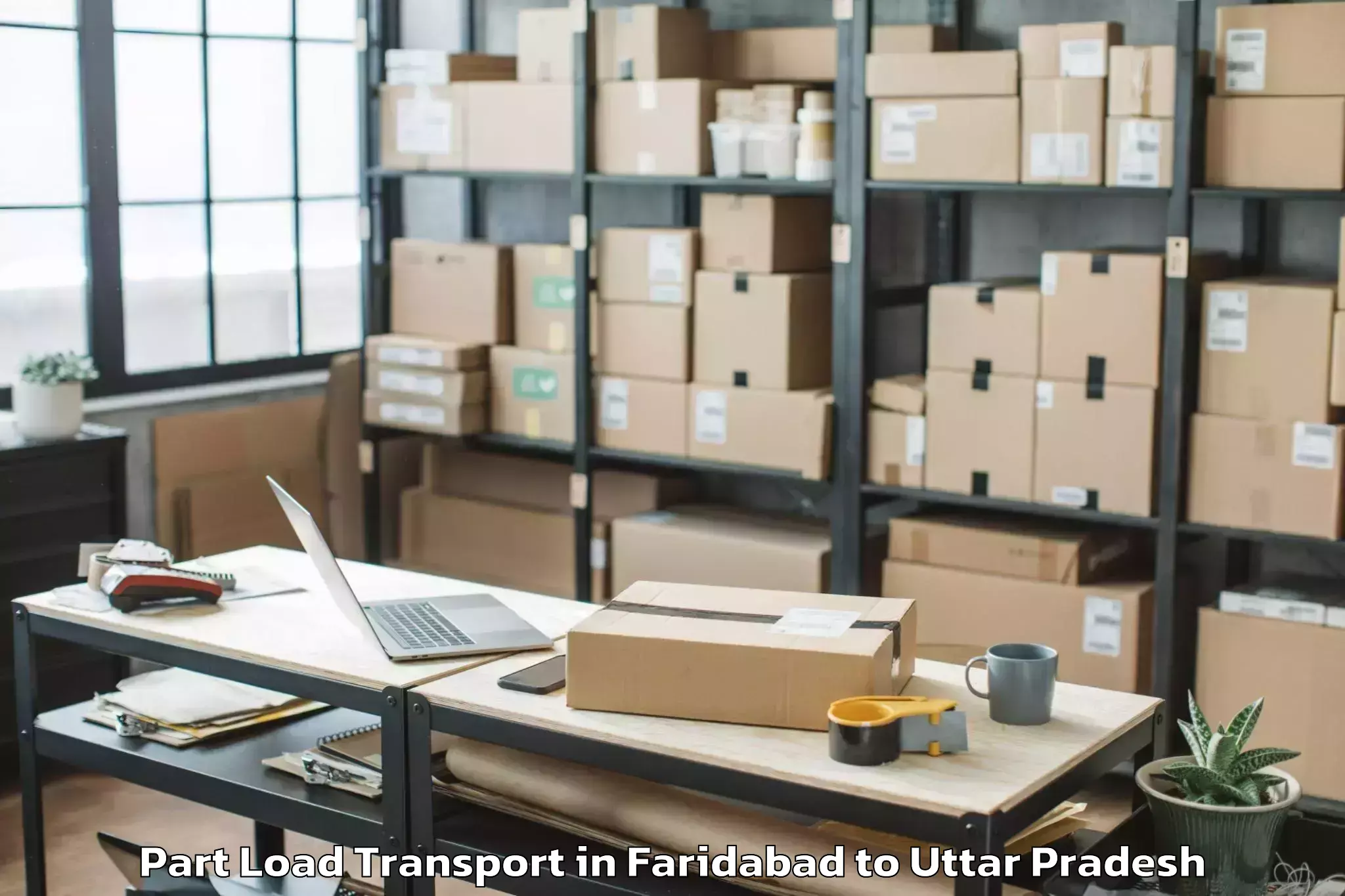 Top Faridabad to Amausi Airport Lko Part Load Transport Available